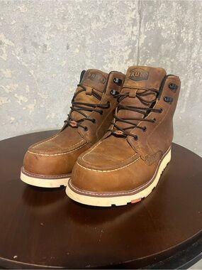 Brunt Brown Leather Work Boots - Marin
